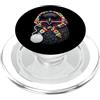 Vintage Retro Knitting Cute Lover Women Crow Raven Granny - Filato quadrato per uncinetto, per amanti dell'uncinetto PopSockets PopGrip per MagSafe