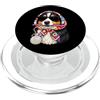 Vintage Retro Knitting Cute Lover Women Filato quadrato per uncinetto Australian Shepherd Dog Aussie Granny PopSockets PopGrip per MagSafe