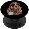 Vintage Retro Knitting Cute Lover Women Irish Setter Dog Granny Square Crochet Yarn Crochet Lover PopSockets PopGrip Adesivo