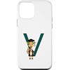 Timowo Studio Custodia per iPhone 12 mini Giraffa Diploma Lettera V Alfabeto Animale