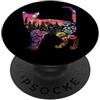 InGENIUS Camicie e regali con fiori selv Retro Cat Boho Plant Wildflower Kitten Lover Cat Mom Nature PopSockets PopGrip Adesivo