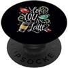I Love You A Latte Coffee Pun Apparel Simpatico gioco di parole a forma di cuore con scritta «I love you a latte» PopSockets PopGrip Adesivo
