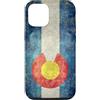 LoneStarDesigns Custodia per iPhone 14 Colorado, bandiera, in, grungy, stile