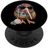 Vintage Retro Knitting Cute Lover Women Kiwi Bird Granny - Filato quadrato per uncinetto, per amanti dell'uncinetto PopSockets PopGrip Adesivo