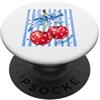 Star Spangled Cherries Design patriottico con ciliegie americane e fiocco PopSockets PopGrip Adesivo