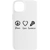 Costumi da lacrosse divertenti Custodia per iPhone 14 Plus Giocatore di lacrosse Vita Partecipante Lacrosse Campo