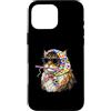 Vintage Retro Knitting Cute Lover Women Custodia per iPhone 16 Pro Max Maine Coon Cat Granny Square Crochet Yarn Crochet Lover