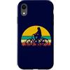 So Cool Designs Custodia per iPhone XR Triciclo adulto Silhouette Horizon donna in bicicletta
