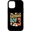 Matching Aesthetic Birthday Boy Merch Co Custodia per iPhone 12/12 Pro Arte arcobaleno stile hippie anni '60 per bambino di 3 anni