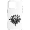 Wholesome Sketch Co Custodia per iPhone 16 Pro Opera d'arte Cerberus Hellhound Dark Fantasy Underworld Beast
