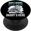 Alpha Wolf Don't Worry Kitten Non preoccuparti, Kitten Daddy è qui, meme maschile Alpha Wolf PopSockets PopGrip Adesivo