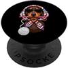 Vintage Retro Knitting Cute Lover Women Dachshund Dog Doxie Granny Square Crochet Yarn Crochet PopSockets PopGrip Adesivo