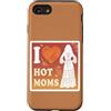 Modernes Damen t-shirt Herren Geburtstag Custodia per iPhone SE (2020) / 7/8 I Love Hot Moms Boho T-Shirt Uomo Donna Frase Divertente