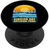 National Park Explorer Co. Paesaggio panoramico del tramonto del ghiacciaio della montagna dell' PopSockets PopGrip Adesivo