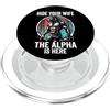 Alpha Wolf Sigma Moon Greek Alpha Wolf S Nascondi tua moglie The Alpha is Here Wolf Maschio Werwolf Meme PopSockets PopGrip per MagSafe