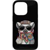 Vintage Retro Knitting Cute Lover Women Custodia per iPhone 13 Pro Lemur - Filato quadrato per uncinetto con coda ad anello