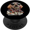 Vintage Retro Knitting Cute Lover Women Labrador Retriever Dog Granny Square Crochet Yarn Crochet Yarn Crochet PopSockets PopGrip Adesivo