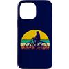 So Cool Designs Custodia per iPhone 13 Pro Max Triciclo adulto Silhouette Horizon donna in bicicletta