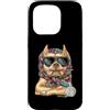 Vintage Retro Knitting Cute Lover Women Custodia per iPhone 15 Pro Pitbull Pittie Dog Granny - Filato quadrato per uncinetto