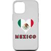 Mexican Flag Hispanic Heritage Clothing Custodia per iPhone 12/12 Pro Bandiera messicana Cuore Patriottico Uomini Donne Bambini Messico