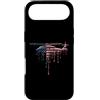 Paint Dripping Patriotic 4th of July US Custodia per iPhone Air Elicottero Pilota Aviazione Bandiera Americana USA Drip Graffiti