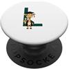 Timowo Studio Giraffa Diploma Lettera L Alfabeto Animale PopSockets PopGrip Adesivo