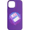 Retro PC Computer 80s Vaporwave Memorabi Custodia per iPhone 15 Vaporwave 80s Memorabilia Retro 3.5 Floppy Disc