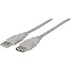 AISENS A101 - 0013 - Cavo di prolunga USB 2.0 (1,8 m, per prolungare Cavi, Adatto per Giochi da Console, Fotocamere digitali, Webcam, stampanti e Mouse), Colore Beige