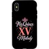 Mis Quince Melody Tees Custodia per iPhone X/XS Mis Quince Melody 15 Quinceanera Messicano Compleanno XV Festa
