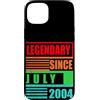 Lustige Geburtstagssprüche zum 22. B-Day Custodia per iPhone 15 Plus 22° compleanno leggendario dal luglio 2004 frase di compleanno