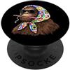 Vintage Retro Knitting Cute Lover Women Bigfoot Sasquatch Yeti Granny - Filato quadrato per uncinetto PopSockets PopGrip Adesivo