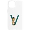 Timowo Studio Custodia per iPhone 15 Giraffa Diploma Lettera V Alfabeto Animale