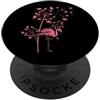 Camicie e regali InGENIUS Flamingo Dande Fenicottero pink Dandelion Flower Uccello tropicale amante PopSockets PopGrip Adesivo