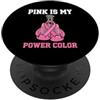 Survivor Support Awareness Il rosa è il mio potere per la consapevolezza del cancro al seno PopSockets PopGrip Adesivo