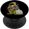 Vintage Retro Knitting Cute Lover Women Filato quadrato per uncinetto Parakeet Budgie Budgerigar Parrot Granny PopSockets PopGrip Adesivo