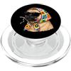Vintage Retro Knitting Cute Lover Women Filato quadrato per uncinetto, motivo: carlino, per amanti dell'uncinetto PopSockets PopGrip per MagSafe