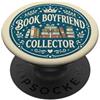 Beige Blue Book Reader Bookish Popper Co Beige Blue Bookish Dark Romance Romantasy Book Reading PopSockets PopGrip Adesivo