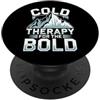 Cold Exposure Wellness and Ice Bath Ther Maglietta per il recupero del bagno di ghiaccio e doccia fredda PopSockets PopGrip Adesivo
