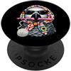 Vintage Retro Knitting Cute Lover Women African Grey Parrot Granny Square Crochet Filato Uncinetto PopSockets PopGrip Adesivo
