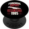 True Crime Merch for Investigative Crime Esperto forense dalla nascita 1985 Compleanno a tema crimine vero PopSockets PopGrip Adesivo