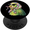 Vintage Retro Knitting Cute Lover Women Filato quadrato per uncinetto Parakeet Budgie Budgerigar Parrot Granny PopSockets PopGrip Adesivo