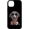 Vintage Retro Knitting Cute Lover Women Custodia per iPhone 14 Plus Greyhound Italian Greyhound Granny, filato quadrato all'uncinetto