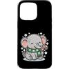 elephant winter candy cane cute animal w Custodia per iPhone 15 Pro Max Elefante carino con bastoncino di zucchero
