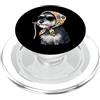 Vintage Retro Knitting Gifts Filato quadrato per uncinetto Granny Dog Schnauzer in miniatura PopSockets PopGrip per MagSafe