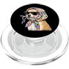Vintage Retro Knitting Cute Lover Women Filato quadrato per uncinetto con chihuahua, per amanti dell'uncinetto PopSockets PopGrip per MagSafe
