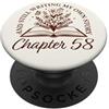 Bookish Bookworms & Novel Writers Age Wo Capitolo 58 - Lettori di libri Flower Lovers 58 ° compleanno ragazze PopSockets PopGrip Adesivo