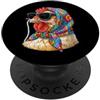 Vintage Retro Knitting Cute Lover Women Chicken Farm Farmer Granny - Filato quadrato per uncinetto PopSockets PopGrip Adesivo