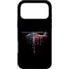 Paint Dripping Patriotic 4th of July US Custodia per iPhone 17 Pro Max Elicottero Pilota Aviazione Bandiera Americana USA Drip Graffiti