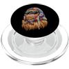 Vintage Retro Knitting Cute Lover Women Bigfoot Sasquatch Yeti Granny - Filato quadrato per uncinetto PopSockets PopGrip per MagSafe