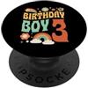 Matching Aesthetic Birthday Boy Merch Co Arte arcobaleno stile hippie anni '60 per bambino di 3 anni PopSockets PopGrip Adesivo